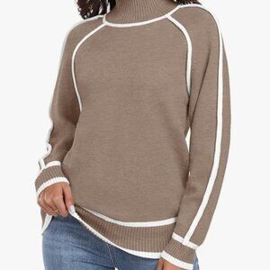 Raglan Sleeve Brown Sweater